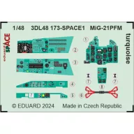   Eduard Accessory MiG-21PFM turquoise SPACE EDUARD 1:48 (3DL48173)