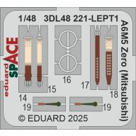   Eduard Accessory A6M5 Zero (Mitsubishi) SPACE FINE MOLDS 1:48 (3DL48221)