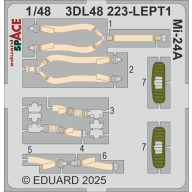Eduard Accessory Mi-24A SPACE TRUMPETER 1:48 (3DL48223)