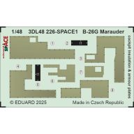   Eduard Accessory B-26G Marauder cockpit insulation & armour plates SPACE ICM 1:48 (3DL48226)