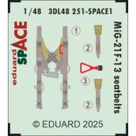   Eduard Accessory MiG-21F-13 seatbelts SPACE 1/48 for Eduard Accessory 1:48 (3DL48251)