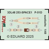   Eduard Accessory P-51D seatbelts SPACE 1/48 for Eduard Accessory 1:48 (3DL48253)