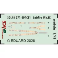   Eduard Accessory Spitfire Mk.IX seatbelts SPACE 1:48 (3DL48271)