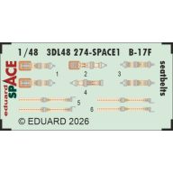   Eduard Accessory B-17F seatbelts SPACE for Revell 1:48 (3DL48274)