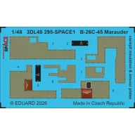   Eduard Accessory B-26C-45 Marauder cockpit insulation & armour plates SPACE for ICM 1:48 (3DL48295)