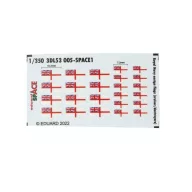   Eduard Accessory Royal Navy ensign flags (cruiser/destroyers) SPACE 1:350 (3DL53005)