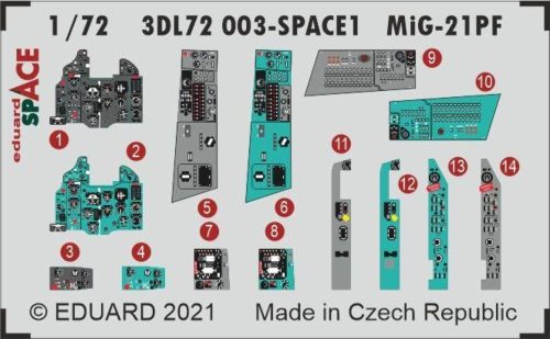 Eduard MiG-21PF SPACE 1/72 for EDUARD 1:72 (3DL72003)