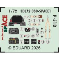 Eduard Accessory P-51D SPACE for Arma Hobby 1:72 (3DL72080)