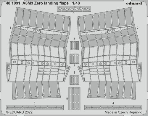 Eduard A6M3 Zero landing flaps for EDUARD 1:48 (481091)