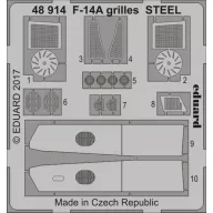 Eduard Accessory F-14A grilles STEEL for Tamiya 1:48 (48914)