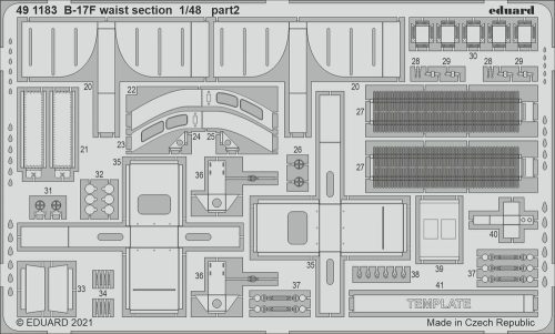 Eduard B-17F waist section for HKM 1:48 (491183)