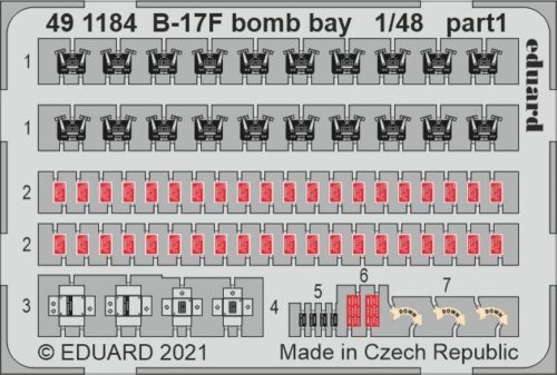Eduard B-17F bomb bay for HKM 1:48 (491184)