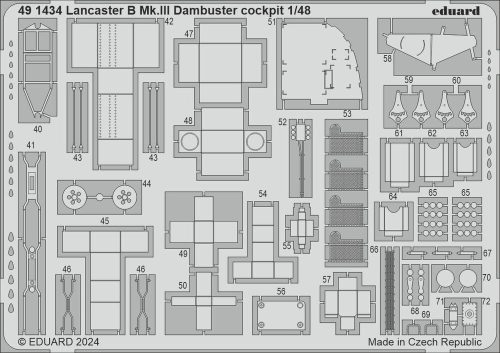 Eduard Lancaster B Mk.III Dambuster cockpit HKM 1:48 (491434)