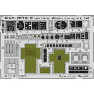   Eduard Accessory B-17F nose interior (alternate nose, sprue X) 1:48 (491462)