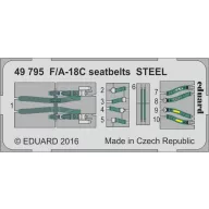   Eduard Accessory F/A-18C seatbelts STEEL for Kinetic 1:48 (49795)