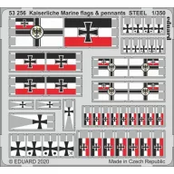  Eduard Accessory Kaiserlische Marine flags & pennants STEEL 1:350 (53256)