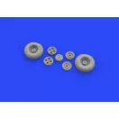 Eduard Accessory Spitfire Mk.IX wheels 4spoke w/pattern for Tamiya 1:32 (632130)