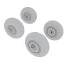 Eduard Accessory Bf 110 C/D main undercarriage wheels 1:48 (648052)