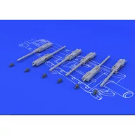 Eduard Accessory Browning M-2 guns (6 pcs.) 1:48 (648075)