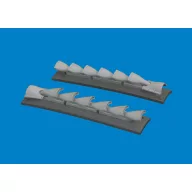   Eduard Accessory P-40 cold weather exhaust stacks fishtail PRINT EDUARD 1:48 (6481098)