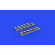   Eduard Accessory Spitfire Mk.V six-stacks exhausts fishtail for EDUARD 1:48 (648669)