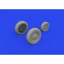 Eduard Accessory J-35 Draken wheels Type 2 HASEGAWA 1:48 (648968)