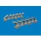 Eduard Accessory Spitfire Mk.V six-stacks exhaust fishtail PRINT for Eduard Accessory 1:72 (672435)