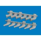 Eduard Accessory Spitfire Mk.V six-stacks exhaust fishtail PRINT for Eduard Accessory 1:72 (672435)