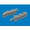 Eduard Accessory Spitfire Mk.V three-stacks exhaust fishtail PRINT for Eduard Accessory 1:72 (672440)