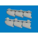 Eduard Accessory Spitfire Mk.V three-stacks exhaust rounded PRINT for Eduard Accessory 1:72 (672441)