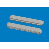   Eduard Accessory P-51D exhaust stacks w/ fairing PRINT for Arma Hobby 1:72 (672444)