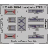 Eduard Accessory MiG-21 seatbelts STEEL 1:72 (73049)