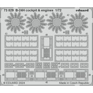 Eduard Accessory B-24H cockpit & engines 1:72 (73829)