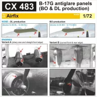   Eduard Accessory B-17G antiglare panels(BO&DL produktion) for Airfix 1:72 (CX483)