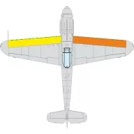   Eduard Accessory Bf 109G wings leading edge wavy lines 1:72 (CX676)