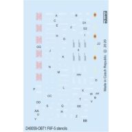   Eduard Accessory F6F-5 stencils for Eduard Accessory 1:48 (D48059)