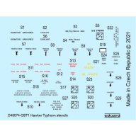   Eduard Accessory Hawker Typhoon stencils 1/48 for HASEGAWA 1:48 (D48074)