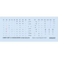   Eduard Accessory Z-126/226/326/526 cockpit placards 1/48 EDUARD 1:48 (D48097)