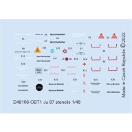   Eduard Accessory Ju 87 stencils for HASEGAWA/AIRFIX/ITALERI 1:48 (D48106)