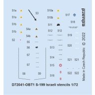 Eduard Accessory S-199 Israeli stencils 1/72 1:72 (D72041)