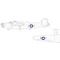 Eduard Accessory B-24J US national insignia HOBBY BOSS 1:48 (EX1043)