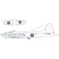   Eduard Accessory B-17F US national insignia rounded 1:48 (EX1053)