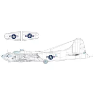   Eduard Accessory B-17F US national insignia w/ blue outline 1:48 (EX1055)