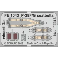   Eduard Accessory P-38F/G seatbelts STEEL for Tamiya 1:48 (FE1043)