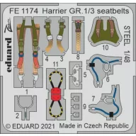   Eduard Accessory Harrier GR.1/3 seatbelts STEEL 1/48 for KINETIC 1:48 (FE1174)