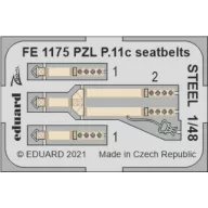   Eduard Accessory PZL P.11c seatbelts STEEL 1/48 for ARMA HOBBY 1:48 (FE1175)