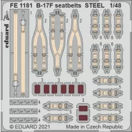   Eduard Accessory B-17F seatbelts STEEL 1/48 for HKM 1:48 (FE1181)