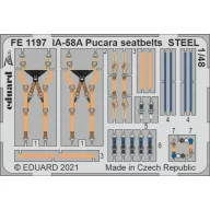   Eduard Accessory IA-58A Pucara seatbelts STEEL 1/48 for KINETIC 1:48 (FE1197)