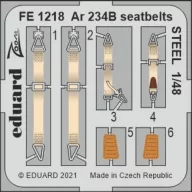   Eduard Accessory Ar 234B seatbelts STEEL 1/48 HASEGAWA/HOBBY 2000 1:48 (FE1218)