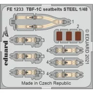   Eduard Accessory TBF-1C seatbelts STEEL, for ACADEMY 1:48 (FE1233)